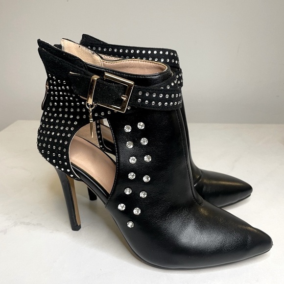 Stiletto Rhinestone Ankle Boots - Picture 4 of 8